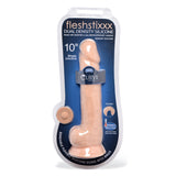 FLESHSTIXXX 10" SILICONE DILDO W/BALLS