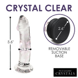 Pleasure Crystals 5.6" Glass Dildo with silicone base