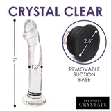 Pleasure Crystals 7" Glass Dildo with silicone base