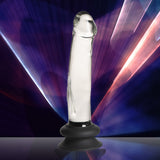 Pleasure Crystals 7.6" Glass Dildo with silicone base