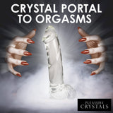 Pleasure Crystals 7.1" Glass Dildo with balls