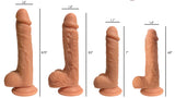 EASY RIDERS 7" DUAL DENSITY SILICONE DILDO WITH BALLS