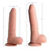 BIG SHOT 8" ROTATING RECHARGEABLE LIQUID SILICONE DONG WITH BALLS