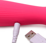 Gossip 10x Silicone Vibrating Wand - Magenta