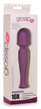 Gossip 10x Silicone Vibrating Wand - Violet