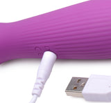 Gossip 10x Silicone Vibrating Wand - Violet