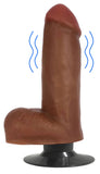 JOCK 6" VIBRATING DILDO WITH BALLS LATTE
