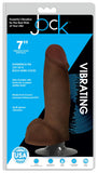 JOCK 7" VIBRATING DILDO WITH BALLS CHOCOLATE