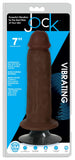 JOCK 7"  Vibrating Dildo No Balls Chocolate