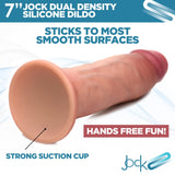 Jock 7" Dual Density Silicone Dildo - Light