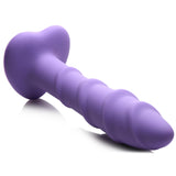 Simply Sweet 7" Swirl Silicone Dildo - Purple