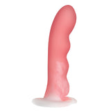 Simply Sweet 8" Wavy Silicone Dildo - Pink