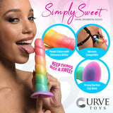 Simply Sweet 6.5" Swirl Rainbow Dildo