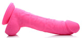 Lollicock 7" Silicone Dildo With Balls - Cherry