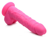 Lollicock 7" Silicone Dildo With Balls - Cherry