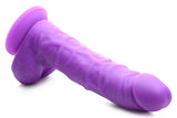 Lollicock 7" Silicone Dildo With Balls - Grape