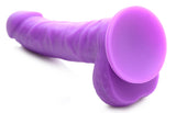 Lollicock 7" Silicone Dildo With Balls - Grape