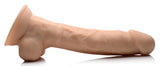 Fleshstixxx 8" Vibrating Silicone Dildo With Balls Light