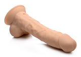 Fleshstixxx 8" Vibrating Silicone Dildo With Balls Light
