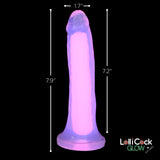Lollicock 7" Glow-In-The-Dark Silicone Dildo - Pink