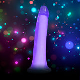 Lollicock 7" Glow-In-The-Dark Silicone Dildo - Purple