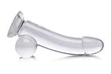 Jock C-Thru 8" Smooth Dildo With Balls  - Clear