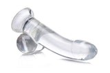 Jock C-Thru 8" Smooth Dildo With Balls  - Clear