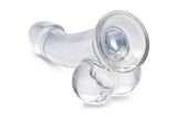 Jock C-Thru 8" Smooth Dildo With Balls  - Clear